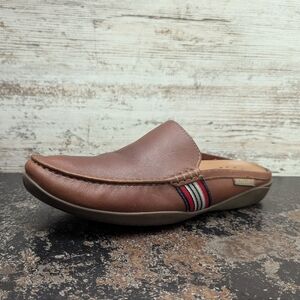 Mens Mephisto Cool Air Mules Loafers Shoes Sz 8 M Used Brown Leather 